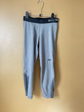 Nike Gray and Black Performance Leggings